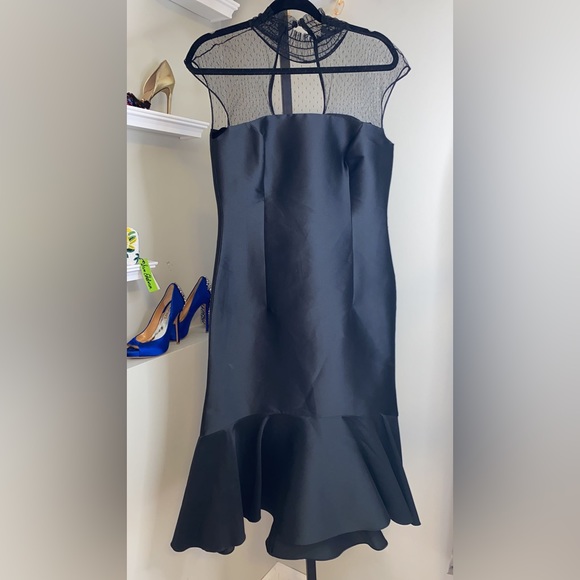 Sachin & Babi Noir Adelia Illusion Midi Dress - Picture 9 of 15